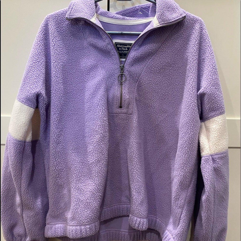 Abercrombie & Fitch fuzzy quarter zip